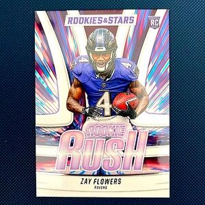 Zay Flowers 2023 Panini Rookies/Stars Rush Baltimore Ravens NFL Football Card